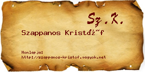 Szappanos Kristóf névjegykártya