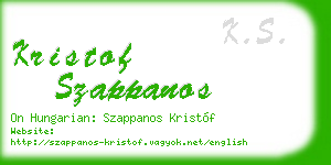 kristof szappanos business card